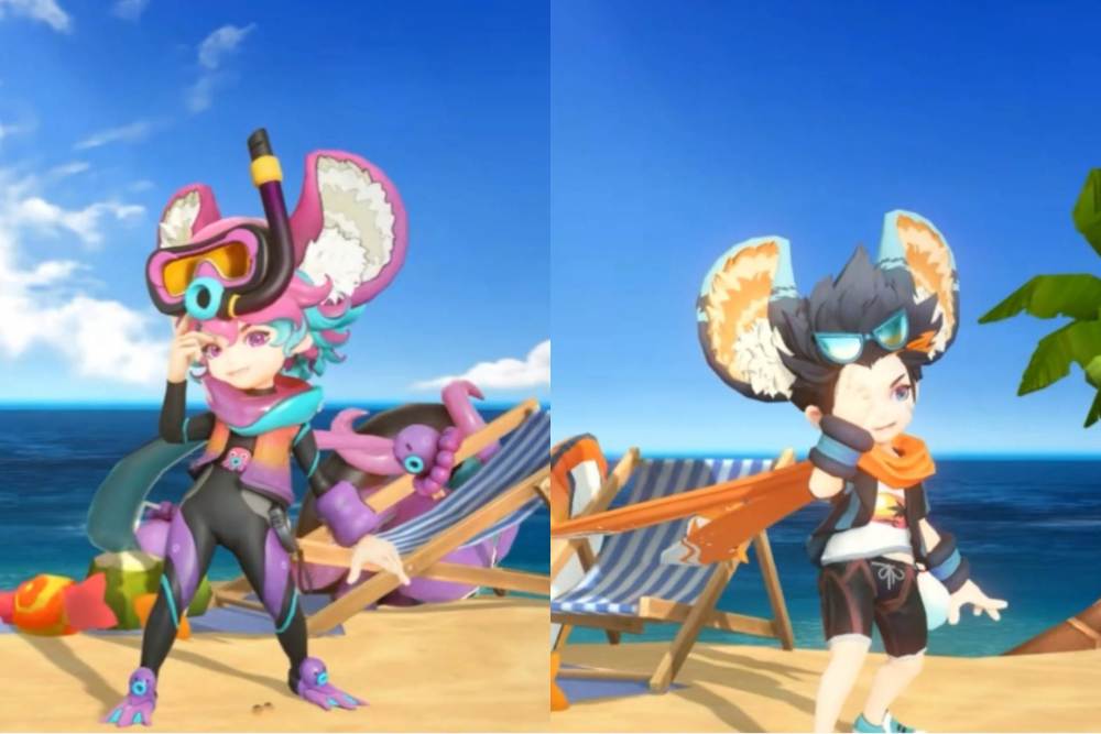 这次李元芳逐浪之夏的星元皮肤主要分为三种,蓝星币专属的"小丑鱼",没