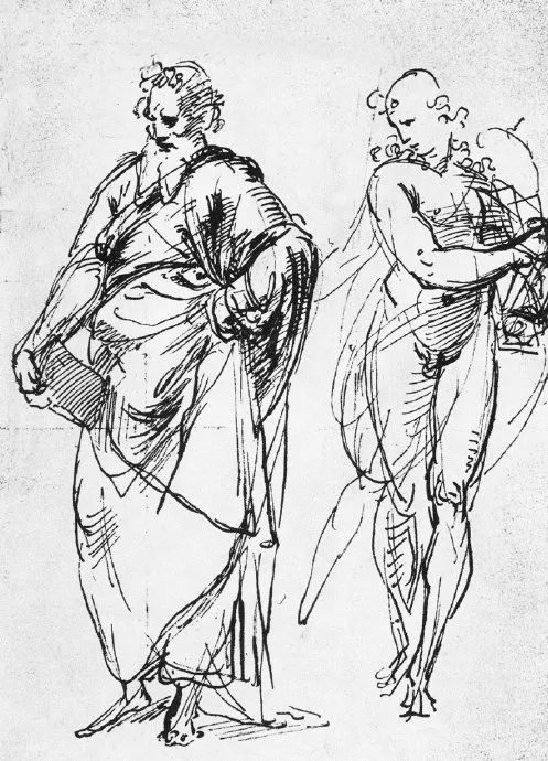 艺推|大师拉斐尔的速写创作手稿_腾讯新闻