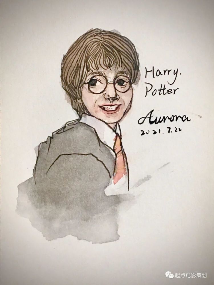 一个14岁的哈利波特迷的人物手绘练习