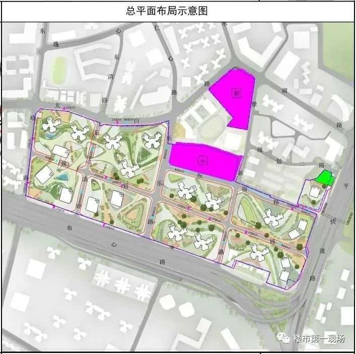 罗湖布心花园一,二四区旧改公示规划建面83万㎡配建小学及初中