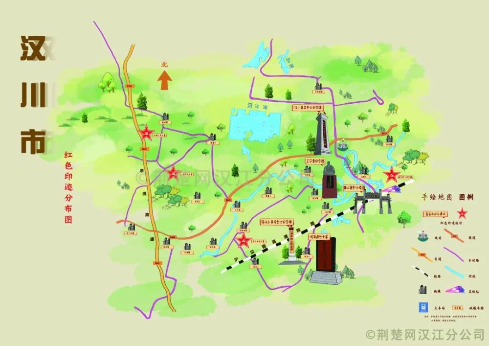 这张孝感手绘地图值得收藏