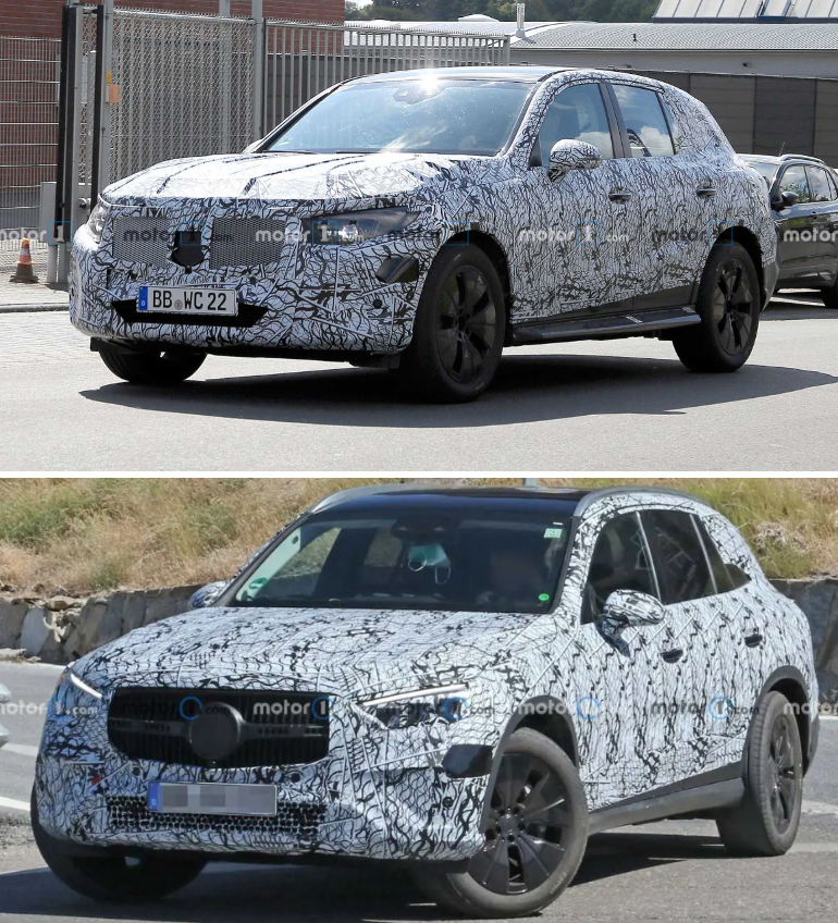 全新奔驰GLC谍照曝光 大尺寸新内饰或有EQ版