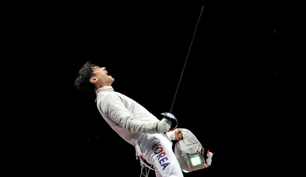 韩国男子击剑队金俊浩图片