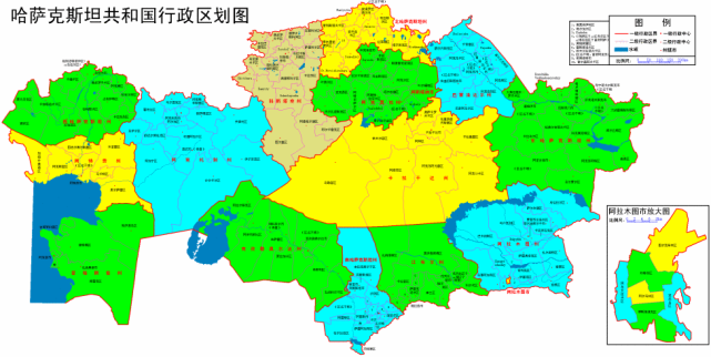 阿拉木图行政区划图片