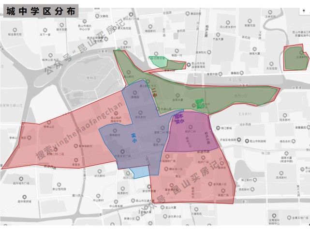 崑山學區地圖城西城中