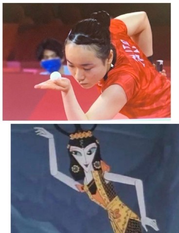 员伊藤美诚比赛中投诉灯光晃眼,却多次违规,发球姿势被网友戏称为蛇精