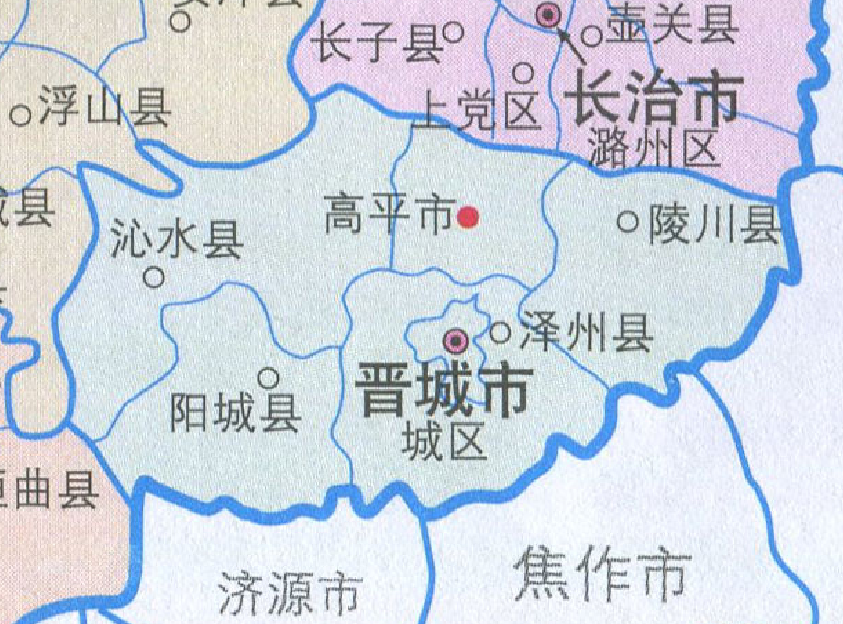 晋城市内地图图片