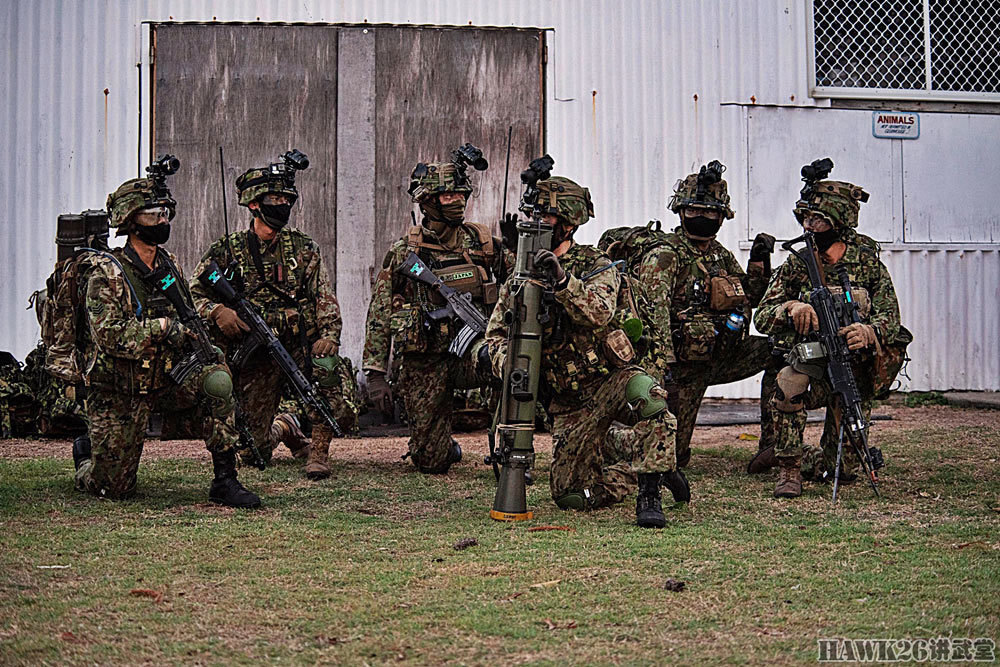 日本陸上自衛隊遠赴澳大利亞參加演習新組建的奪島部隊亮相