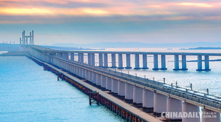 平潭海峡公铁两用跨海大桥.(供图)