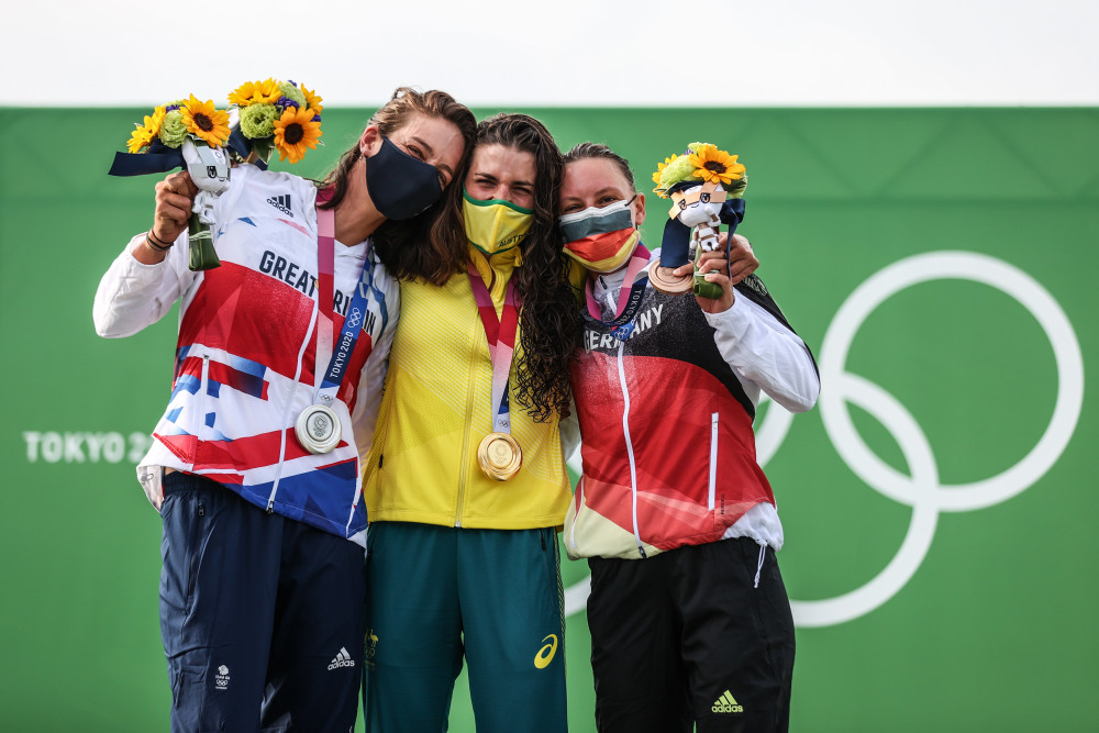 东京奥运会皮划艇激流回旋女子划艇澳大利亚选手夺冠2