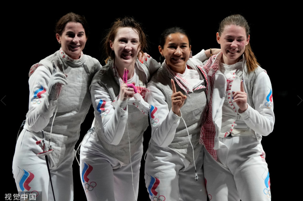 奥运金牌-女子花剑团体决赛 俄罗斯奥委会双主力发威夺金