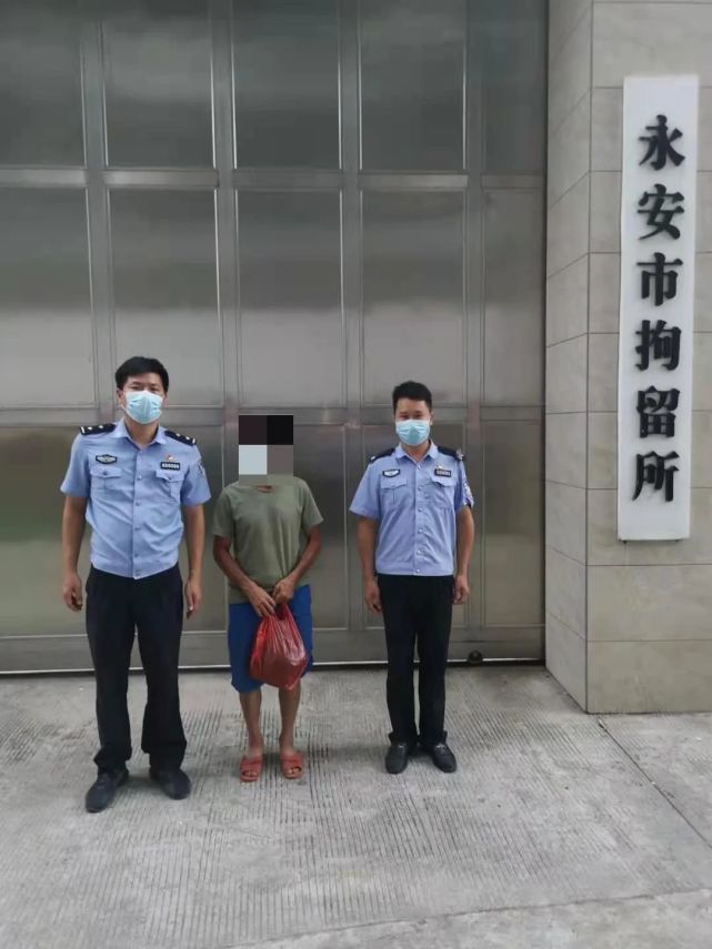 送往永安市拘留所执行行政拘留龙某被宁化交警2021年7月29日那一定逃