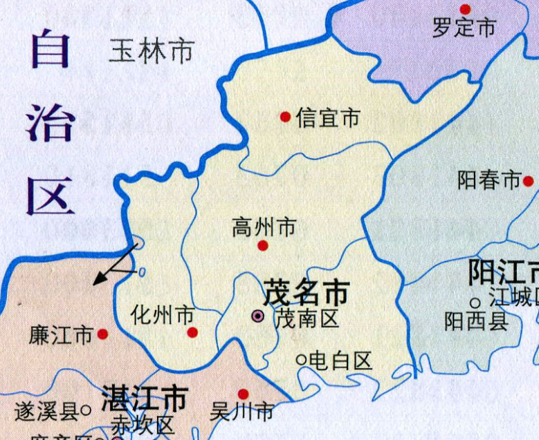广东省茂名市乡镇地图图片