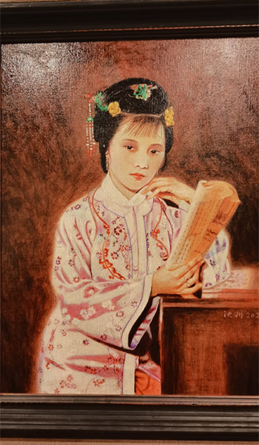 87版红楼梦平儿沈琳当了画家携剧中人物画作亮相红学年会