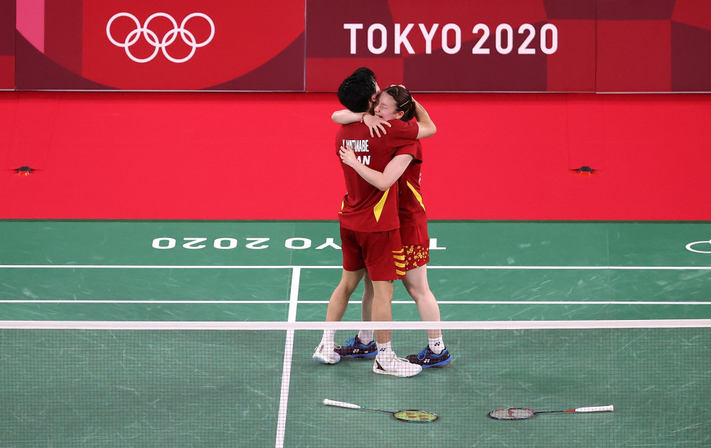 东京奥运会羽毛球渡边勇大东野有纱获混双季军