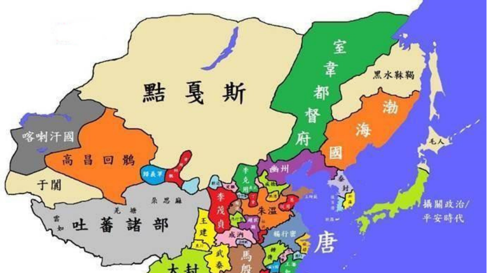 隋唐割据地图图片