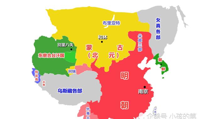 从地图看明朝疆域变迁抛开地图开疆200多年的分裂清晰可见