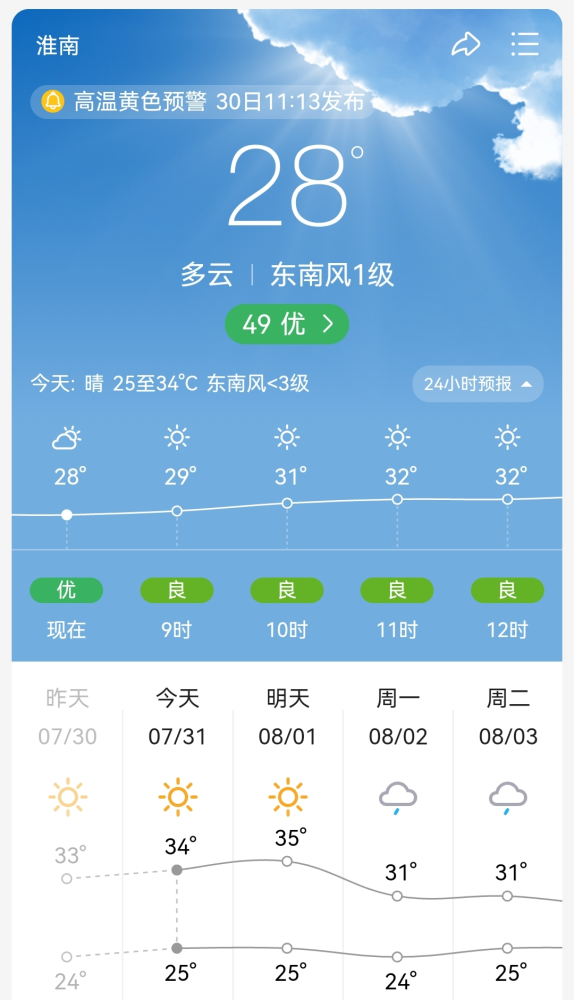 余杭7月30天的天气