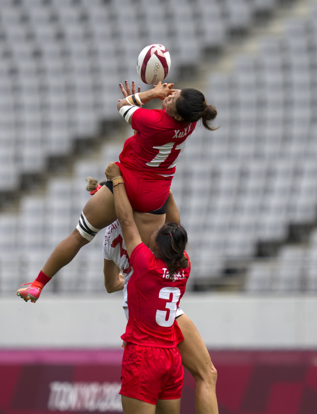 东京奥运会七人制橄榄球女子五至八名排位赛中国不敌美国2