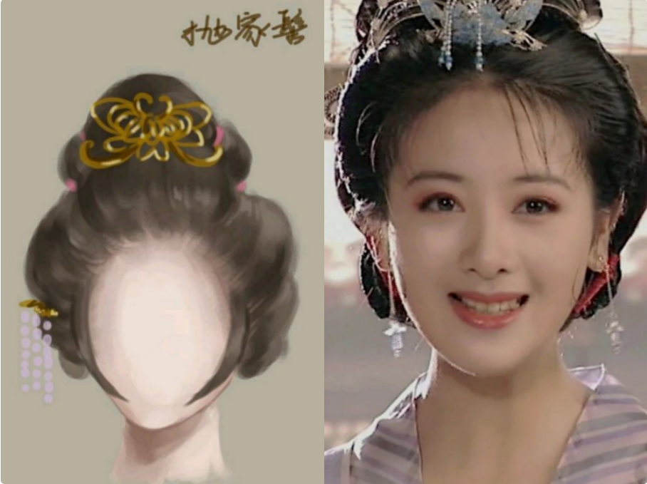 看韩国这个飞仙髻我傻了来让你们见识一下真正的中式发髻