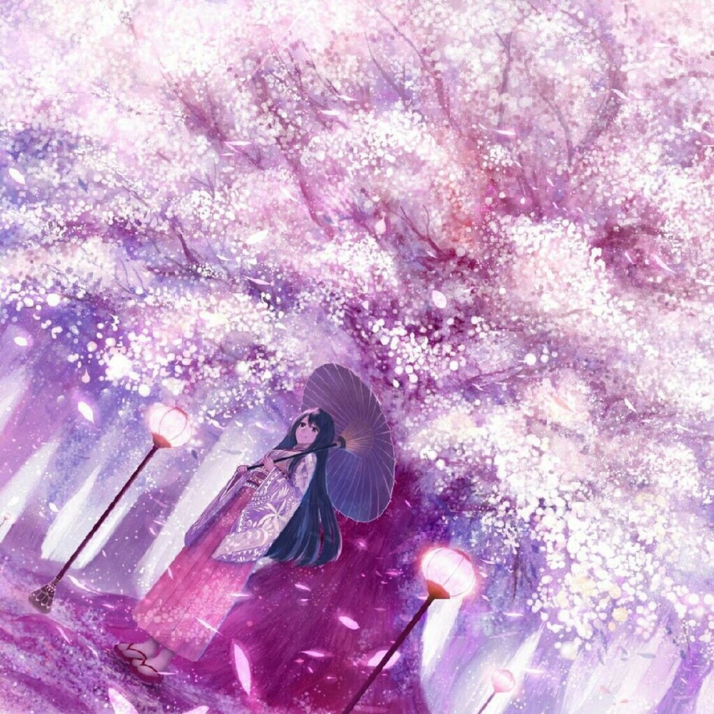 樱花下的你(动漫图片gif)