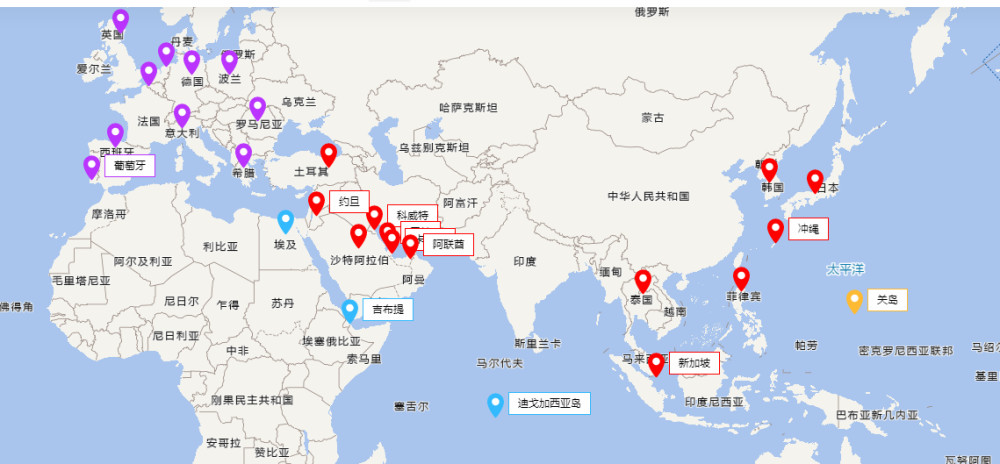 地图知识:美国在这32个国家和地区驻军超过16万人_腾讯新闻