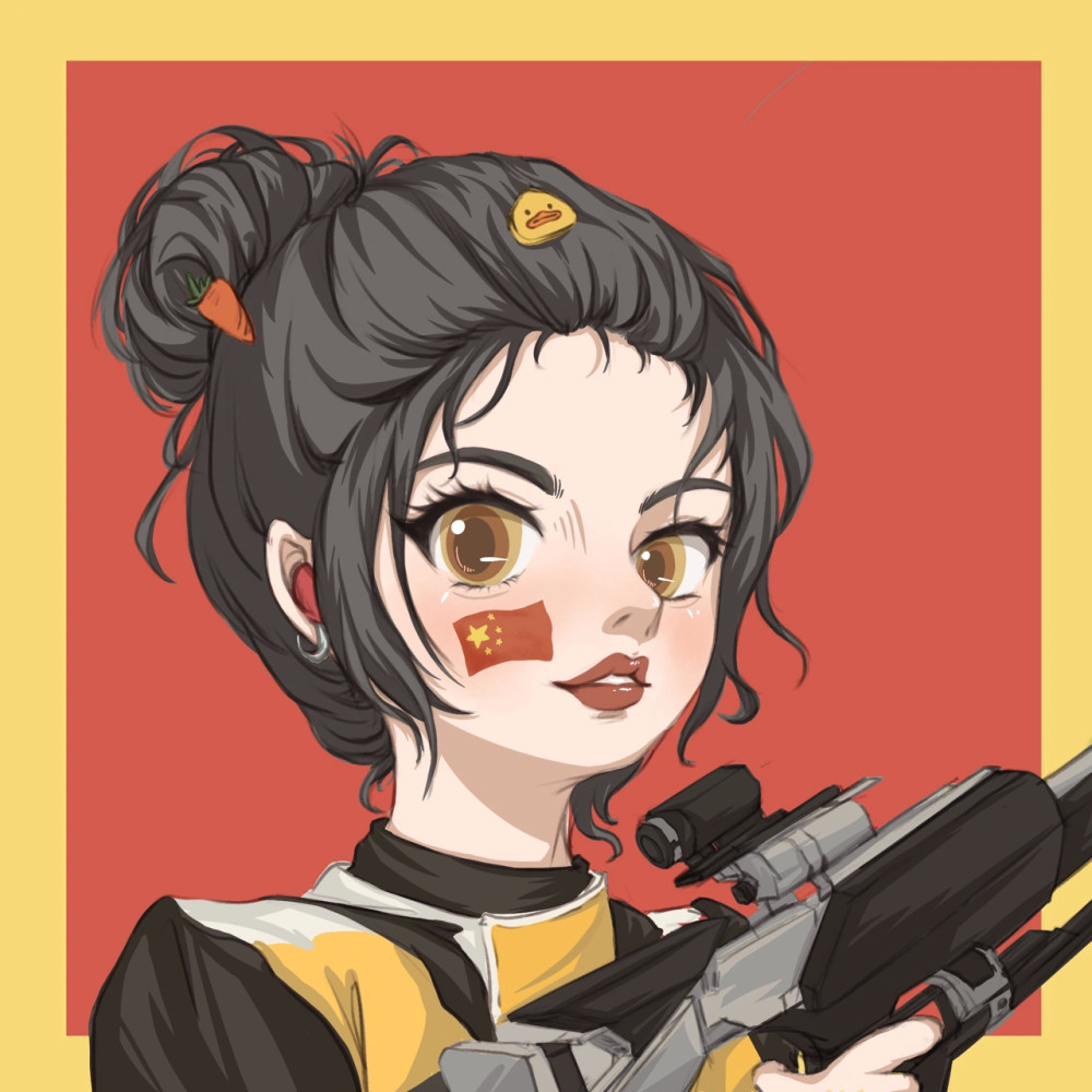 奥运双冠杨倩 手绘头像