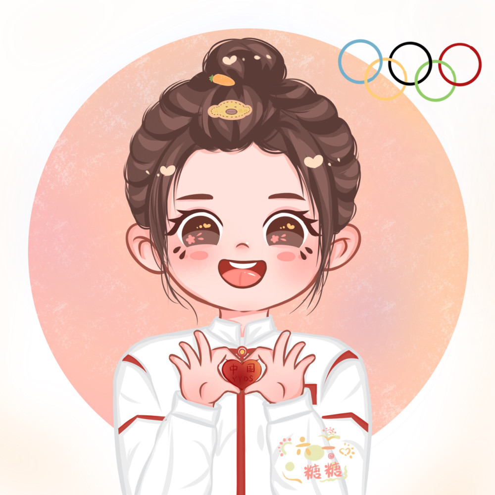 奥运双冠杨倩 手绘头像