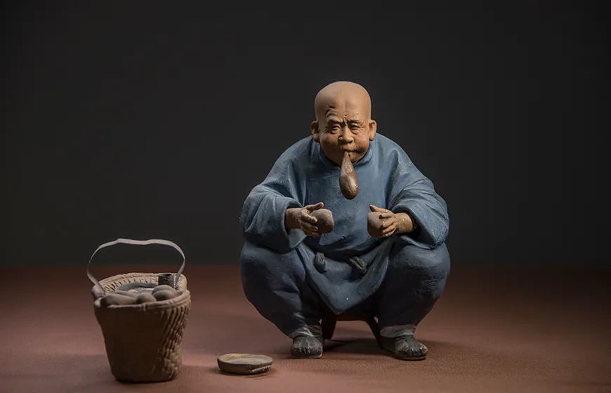 张玉亭作品「吹糖人」04 clay figurine世家六代传承每代都是全新的