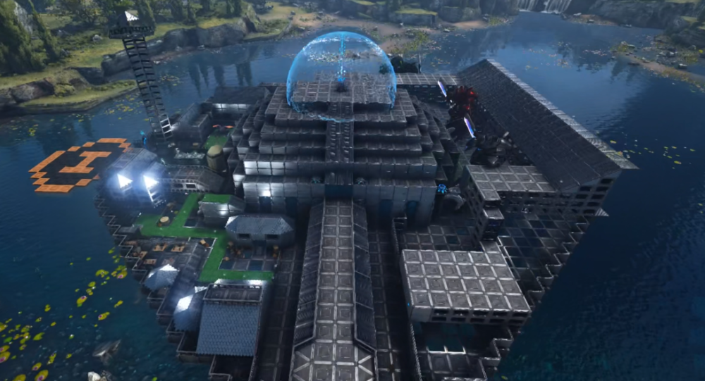 方舟生存进化主播爆肝打造泰克城没有人能攻破这座堡垒