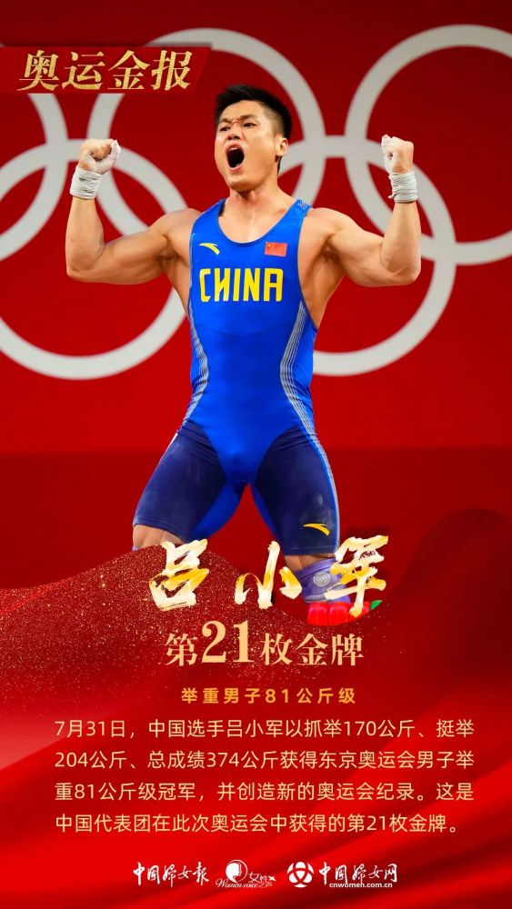 奥运金报〡第21金!吕小军打破奥运纪录夺冠
