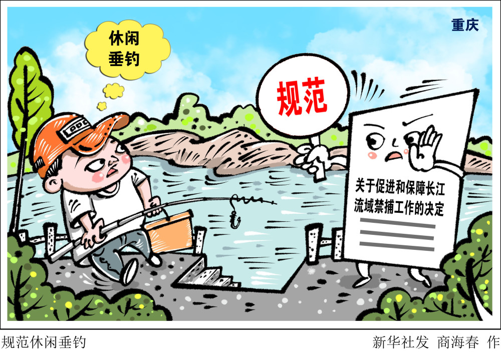 图表漫画法治规范休闲垂钓