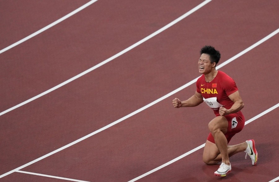9秒83排名第一苏炳添闯入东京奥运会男子100米决赛高清多图