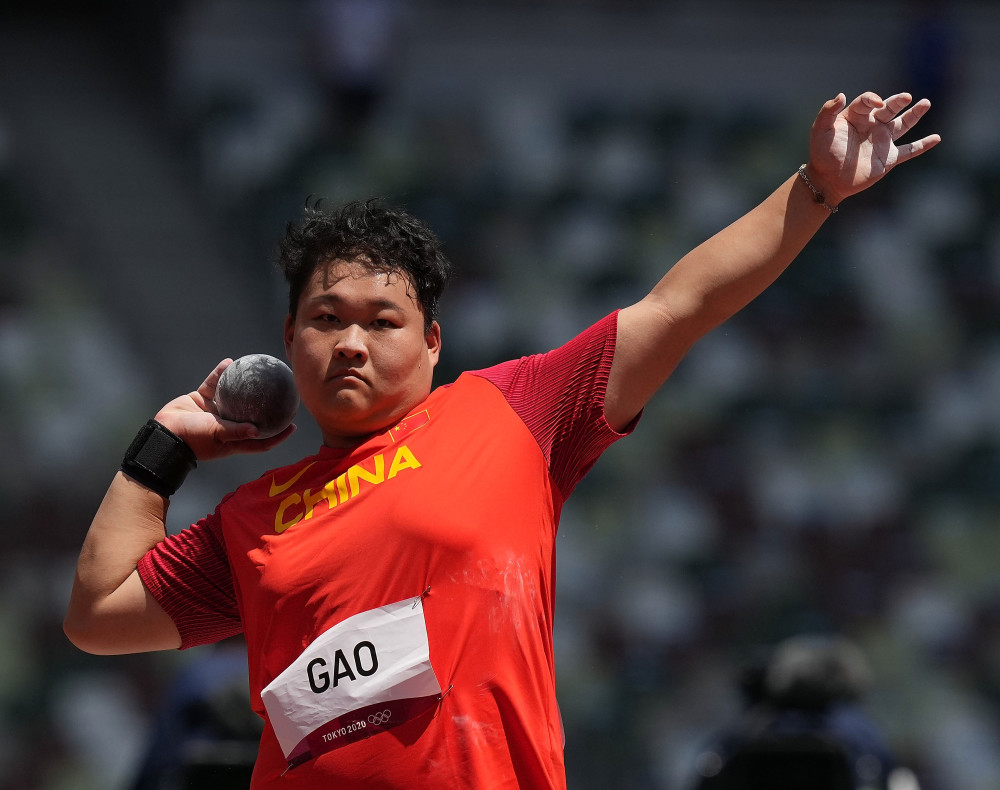 8月1日,中国选手高阳在女子铅球决赛中.新华社记者 李一博 摄