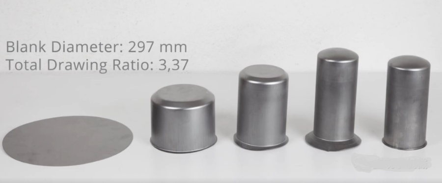 【制造工艺】为你讲解如何将一个圆盘拉深成一个深桶