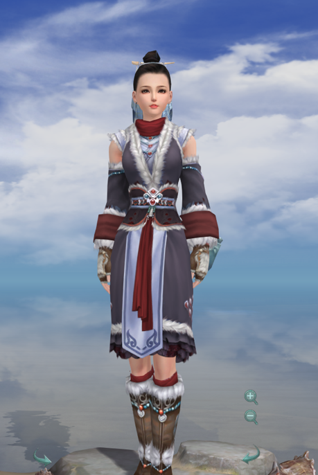 剑网三怀旧服白月光剑茗套除出眉间雪滤镜布料质感也很用心