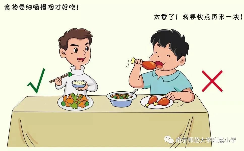 所以吃饭的时候要细嚼慢咽,这样不仅有利于食物中营养的吸收,也能更好