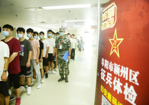征兵体检,接受祖国挑选