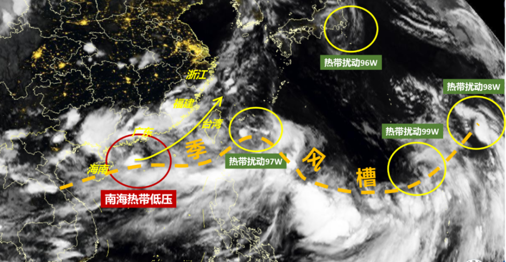 南海土台风正在酝酿这一次北至浙江南到海南岛都会受影响