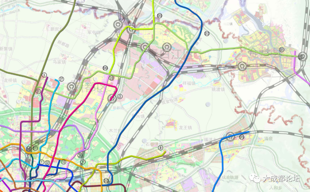 根据成都市城市轨道交通线网规划,3号线暂未向北延伸规划,青白江区所