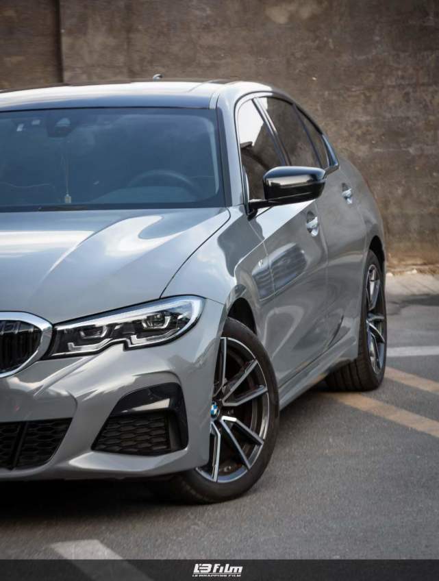 宝马-3系车身贴膜lb-lbfilm改色膜高亮纳多灰