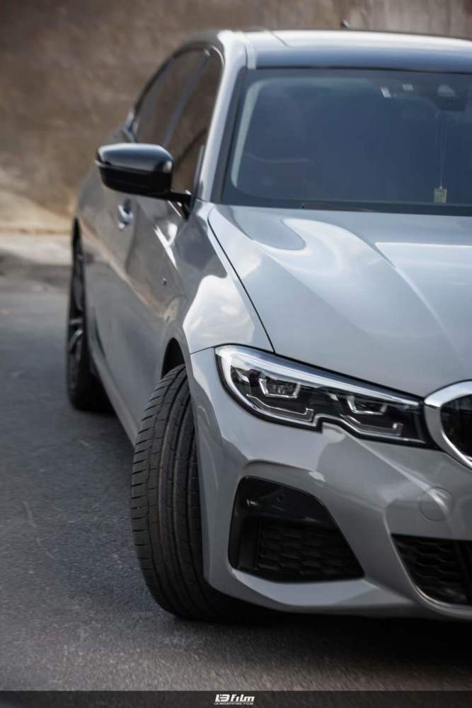 宝马3系车身贴膜lblbfilm改色膜高亮纳多灰