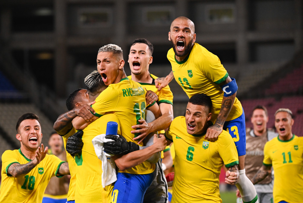 东京奥运会足球男足半决赛巴西胜墨西哥