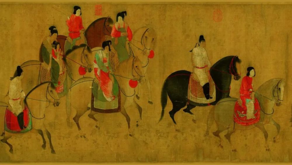 古代仕女出游野餐拿什么晒朋友圈