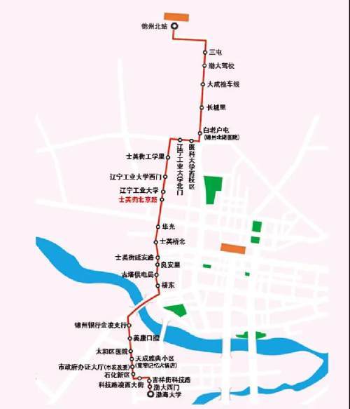锦州127路公交车路线图图片