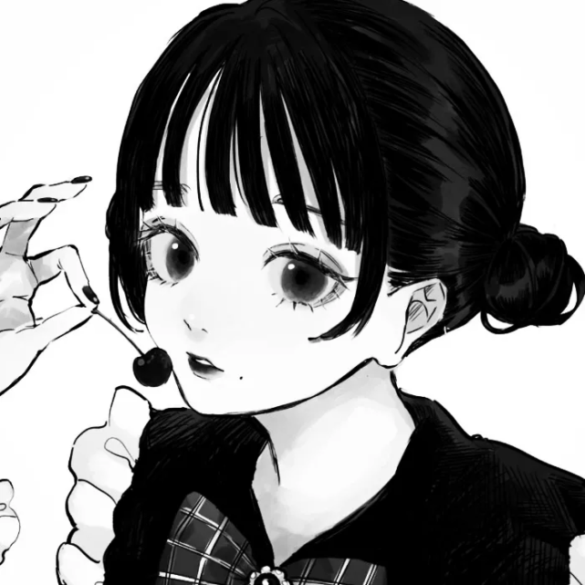 黑白动漫女生头像相遇总有原因不是恩赐就是教训