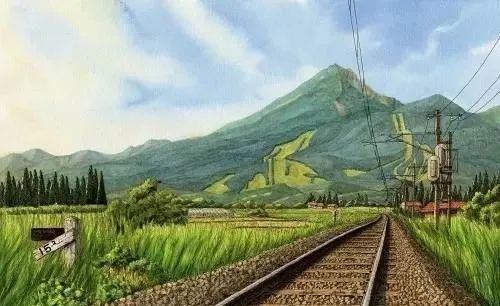 这些彩铅绝美风景画!有宫崎骏老爷子的味道!