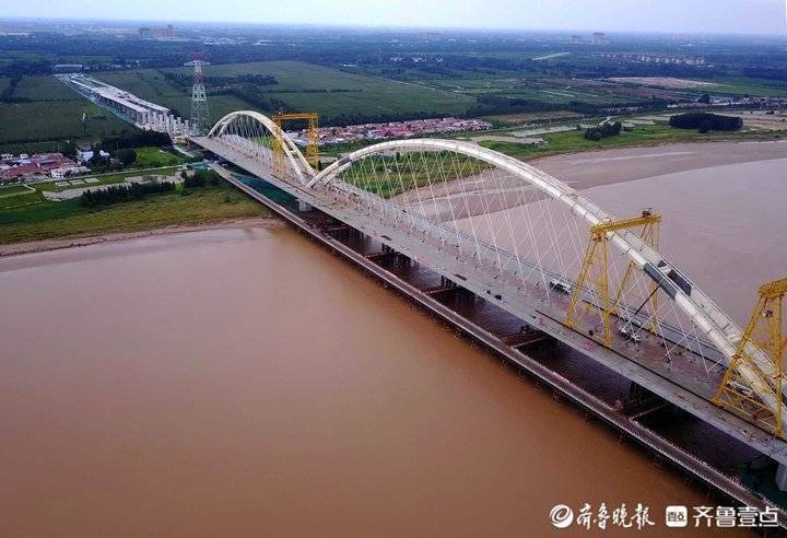 离竣工再近一步俯瞰济南齐鲁黄河大桥雄姿