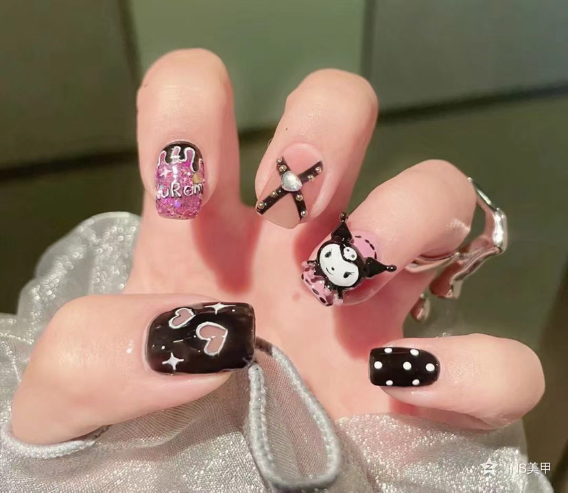 库洛米美甲三丽鸥美甲可爱美甲