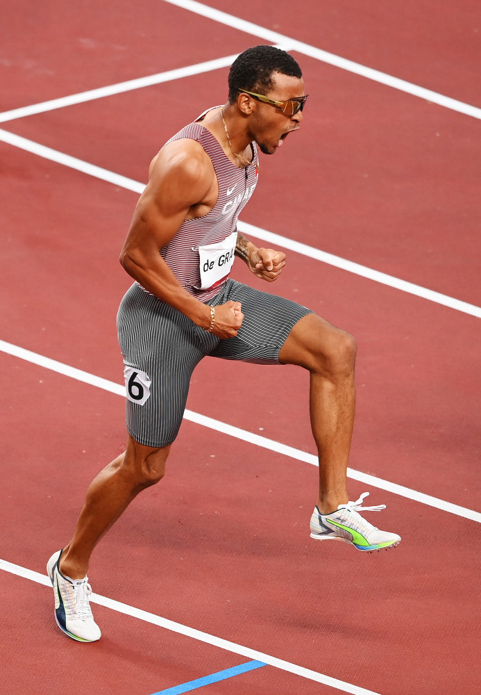 德格拉塞(加拿大)  男子200米冠军克里尔(肯尼亚)  男子800米冠军